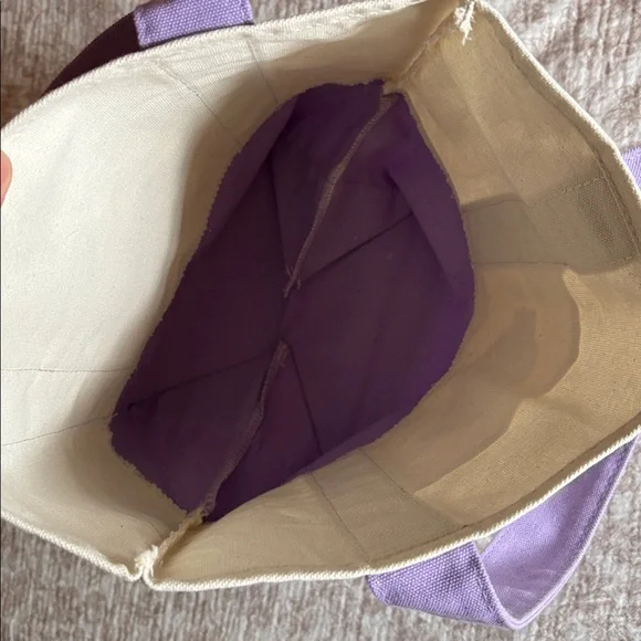 Trader Joe’s pastel lavender mini tote bag - Picture 3 of 3